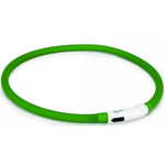 Beeztees Dogini pasja ovratnica s priključkom USB, silikonska, 70 x 1 cm, zelena