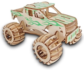 Woodcraft Lesena 3D sestavljanka Monster truck