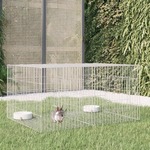 vidaXL 2-delna ograda za zajce 110x79x54 cm pocinkano železo