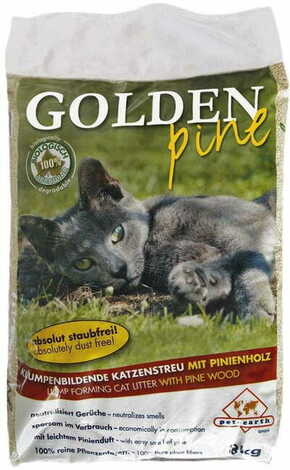 Golden Grey Golden Pine naravni lesni posip za mačje stranišče