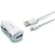 Ksix USB polnilec za avto in MFI Certified Lightning kabel 2.4A