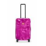 Kovček Crash Baggage ICON Medium Size roza barva - roza. Kovček iz kolekcije Crash Baggage. Model izdelan iz plastike.