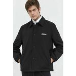 Srajčna jakna HUGO črna barva - črna. Srajčna jakna iz kolekcije HUGO. Nepodložen model, izdelan iz gladkega materiala. Model s povečano vodoodpornostjo, ki je idealen za slabše vremenske razmere.