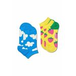 Otroške nogavice Happy Socks 2-pack - pisana. Otroški Nogavice iz kolekcije Happy Socks. Model izdelan iz elastičnega materiala. V kompletu sta dva para.