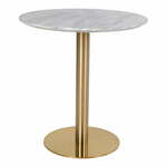 Okrogla jedilna miza z mizno ploščo v marmornem dekorju ø 70 cm Bolzano – House Nordic