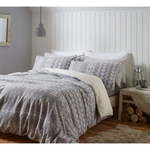 Siva posteljnina iz mikropliša Catherine Lansfield Alpine Fleece, 200 x 200 cm