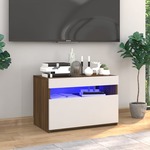 vidaXL TV omarica z LED lučkami rjavi hrast 60x35x40 cm