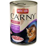 Animonda mokra hrana za odrasle mačke Carny, govedina + jagnjetina, 6 x 400 g