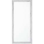 Beliani Stensko ogledalo z belim okvirjem 50x130 cm BENON