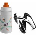 Elite Cycling CEO Bottle Cage + Jet Bottle Kit Black Glossy/Clear Orange 350 ml Kolesarske flaše
