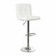 Beli barski stoli v kompletu z nastavljivo višino 2 ks iz umetnega usnja (višina sedeža 93 cm) – Casa Selección
