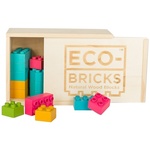 ECO-BRICKS Color Plus leseni gradbeni komplet 25 kosov