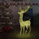 vidaXL XXL božični jelen iz akrila 250 LED lučk 180 cm toplo bel