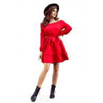 Numoco Ženska obleka 265-4 Daisy, rdeča, XL