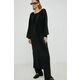 Obleka By Malene Birger Viella črna barva - črna. Obleka iz kolekcije By Malene Birger. Ohlapen model, izdelan iz rahlo elastične tkanine.