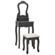 Greatstore Mizica za ličenje s stolčkom siva 50x59x136 cm les pavlovnije