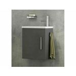 TBOSS Kopalniška omarica z umivalnikom Lux 50 cm, siva mat