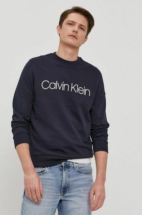 Calvin Klein Majica - mornarsko modra. Pulover iz zbirke Calvin Klein. Model narejen iz rahlo elastična tkanina.