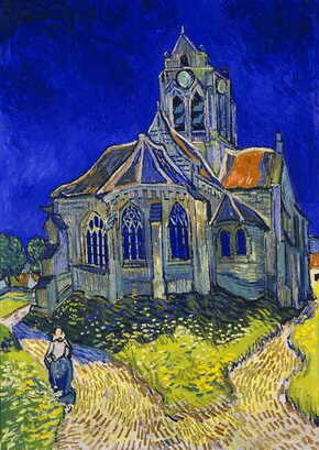 ENJOY Puzzle Vincent Van Gogh: Cerkev v Auvers-sur-Oise 1000 kosov