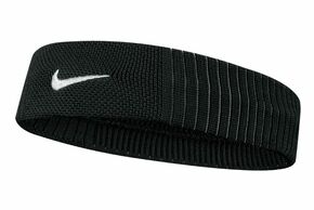 Naglavni trak Nike črna barva - črna. Naglavni trak iz kolekcije Nike. Model izdelan iz tkanine s tehnologijo za odvajanje vlage.