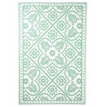 Esschert Design Zunanja preproga 182x122 cm ploščice zelena in bela
