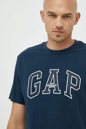 Bombažna kratka majica GAP mornarsko modra barva - mornarsko modra. Kratka majica iz kolekcije GAP. Model izdelan iz tanke