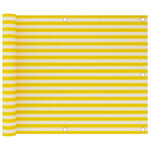 shumee Balkonski zaslon rumena in bela 75x300 cm HDPE