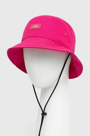 Bombažni klobuk Dickies roza barva - roza. Klobuk iz kolekcije Dickies. Model z ozkim robom