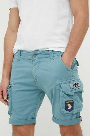 Kratke hlače Alpha Industries moški - modra. Kratke hlače iz kolekcije Alpha Industries. Model izdelan iz prožnega materiala