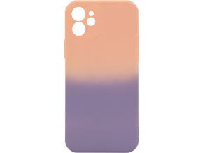 Chameleon Apple iPhone 12 - Gumiran ovitek (TPUP) - Ombre - oranžno-temno vijoličen