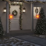Vidaxl Božične svetilke s konicami 3 kosi LED zložljive rdeče 57 cm