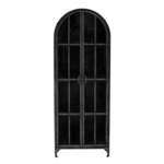 Črna kovinska vitrina 56,5x152,5 cm Papole – Bloomingville