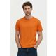 Bombažna kratka majica G-Star Raw moški, oranžna barva - oranžna. Lahkotna kratka majica iz kolekcije G-Star Raw, izdelana iz pletenine, prijetne na otip. Model iz izjemno udobne bombažne tkanine.