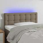 vidaXL LED posteljno vzglavje taupe 100x5x78/88 cm blago