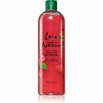 Oriflame Love Nature Organic Mint &amp; Raspberry čistilni piling gel z vonjem maline 500 ml