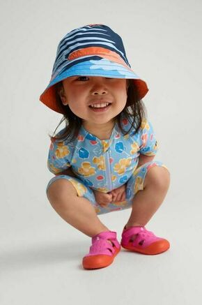 Dvostranski otroški klobuk Reima Viehe oranžna barva - oranžna. Otroški klobuk iz kolekcije Reima. Model z ozkim robom