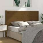 shumee Vzglavje postelje, medeno rjava, 206x4x100 cm, borov les