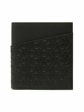 Calvin Klein Velika ženska denarnica Ck Must Mono Trifold 6Cc W/Coin K50K510306 Črna