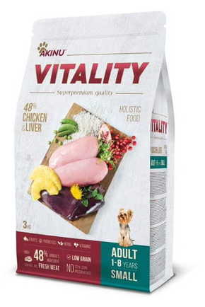 Akinu hrana za pse VITALITY dog adult small chicken &amp; liver