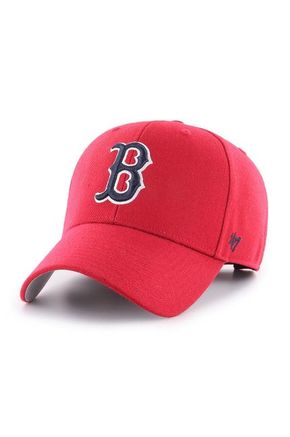 Kapa 47brand rdeča barva - rdeča. Kapa s šiltom vrste baseball iz kolekcije 47brand. Model izdelan iz tkanine z nalepko.