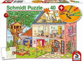 WEBHIDDENBRAND SCHMIDT Obrtniki Puzzle 40 kosov + otroško orodje