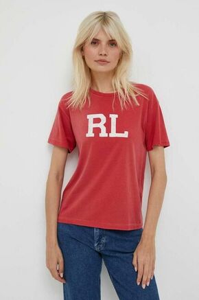 Bombažna kratka majica Polo Ralph Lauren rdeča barva - rdeča. Lahkotna kratka majica iz kolekcije Polo Ralph Lauren. Model izdelan iz tanke
