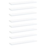 vidaXL Dodatne police za omaro 8 kosov bele 40x10x1,5 cm iverna plošča