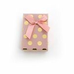 Beneto Rožnata darilna škatla z zlatimi pikami KP7-8