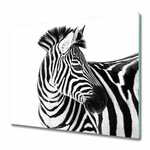tulup.si Steklena podloga za rezanje Zebra v snegu 60x52 cm
