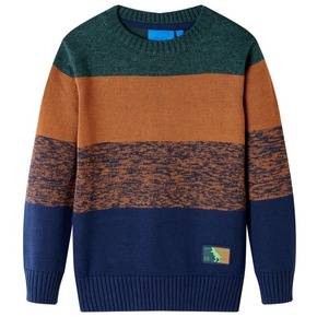 VidaXL Otroški pulover pleten večbarven 116