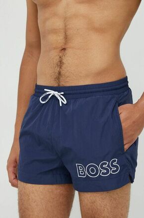Kopalne kratke hlače BOSS mornarsko modra barva - mornarsko modra. Kopalne kratke hlače iz kolekcije BOSS. Model izdelan iz udobnega materiala.