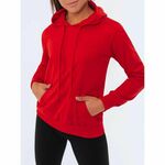 Dstreet Stilska ženska jopa s kapuco LARA II rdeča by0976 XL