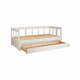 Bela otroška postelja iz masivnega bora z dodatnim ležiščem in prostorom za shranjevanje 90x200 cm PINO – Vipack