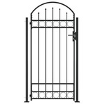 Vrata za ograjo zaobljena + 2 stebrička 105x204 cm